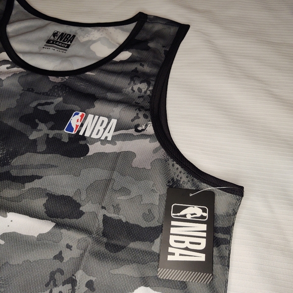 NEW NBA Black Grey Camo Camouflage Basketball Sport Tank Top Size XL - Picture 5 of 7